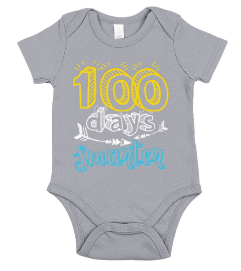 100 Days Smarter School Gift Short Sleeve Baby One-Piece