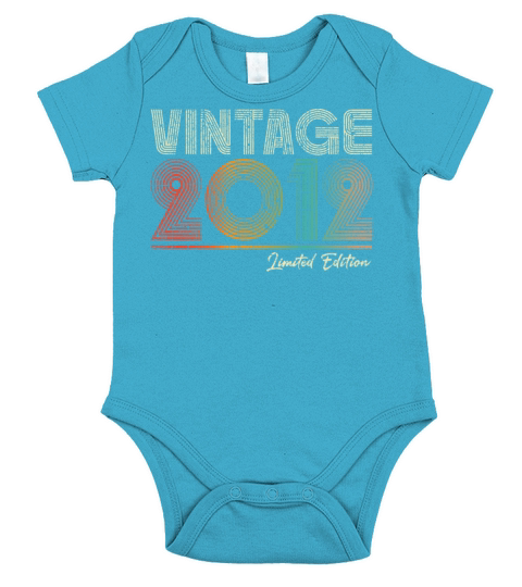 11 Years Old Vintage 2012 11th Birthday Gifts Short Sleeve Baby One-Piece