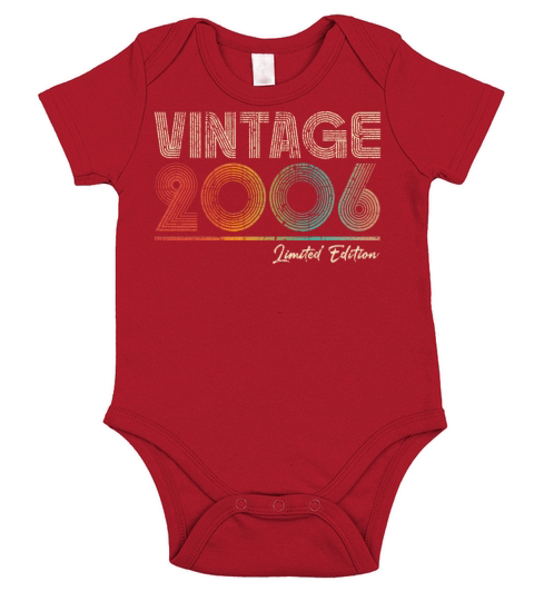 17 Years Old Vintage 2006 17th Birthday Gifts Short Sleeve Baby One-Piece