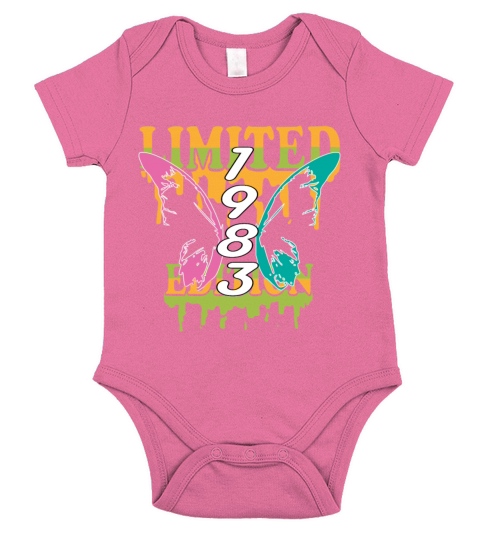1983 Born Limited Edition Butterfly Gift Short Sleeve Baby One-Piece