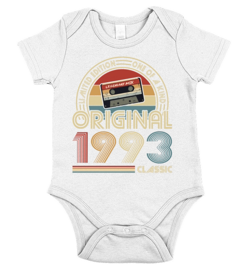 30th birthday vintage 1993 original 1993 classic Short Sleeve Baby One-Piece
