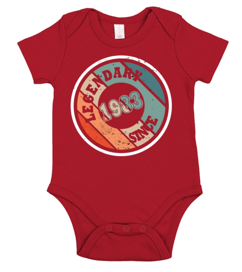 40th birthday born in 1983 legendary since 1983 Short Sleeve Baby One-Piece
