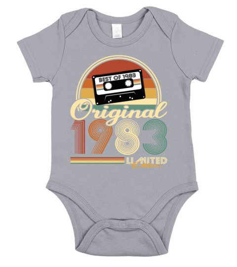 40th birthday vintage 1983 original 1983 Short Sleeve Baby One-Piece