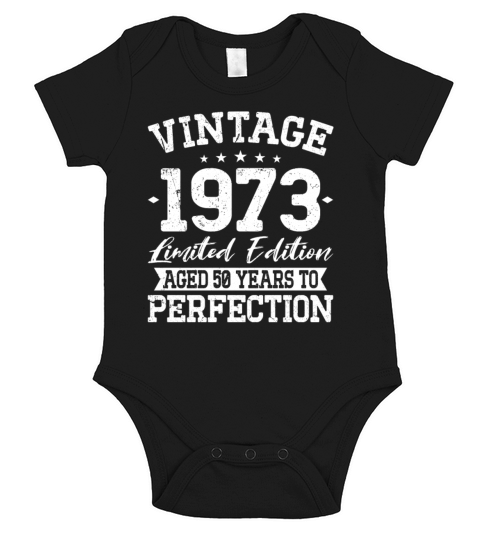 50th birthday vintage 1973 50 years Short Sleeve Baby One-Piece