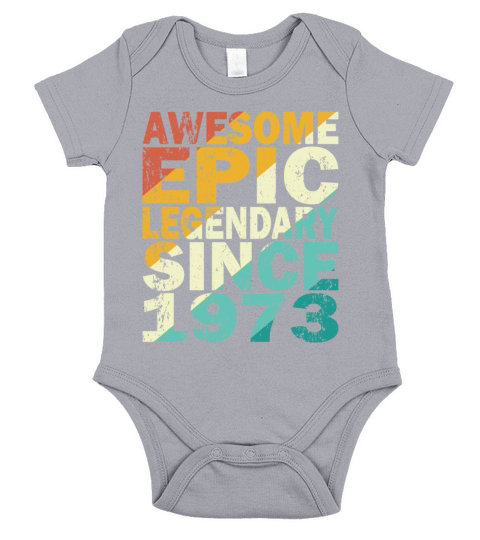 50th birthday vintage 1973 legendary since 1973 Short Sleeve Baby One-Piece
