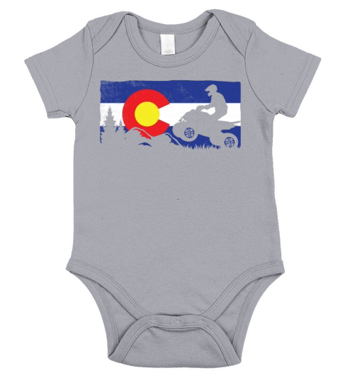 all terrain vehicles vintage colorado flag Short Sleeve Baby One-Piece