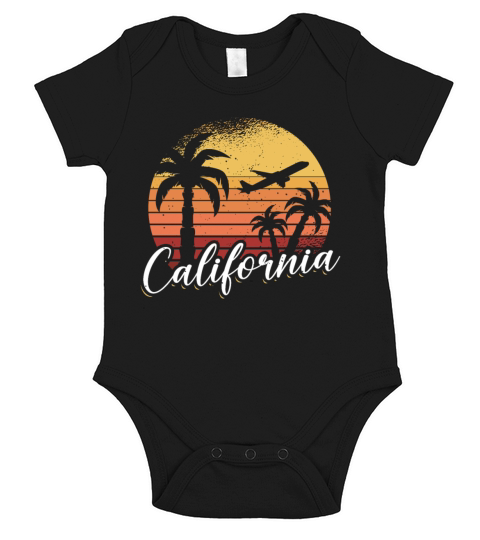 California Summer Sun Palms Beach Water Cali Love Short Sleeve Baby One-Piece