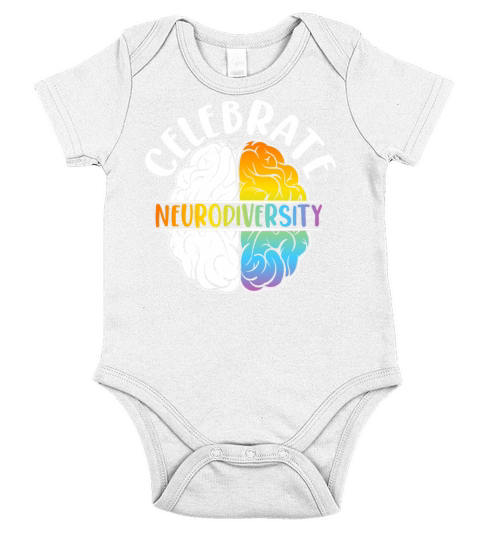 Celebrate Neurodiversity Mental Health Autism Awar Short Sleeve Baby One-Piece