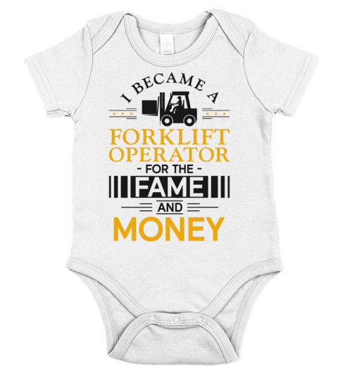 Certified Forklift Truck Operator Short Sleeve Baby One-Piece