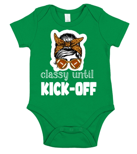 Classy Until Kickoff Game Day American Football Short Sleeve Baby One-Piece