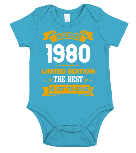 December 1980 Birthday Surprise Short Sleeve Baby One-Piece
