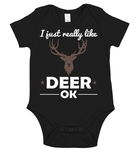 Deer Forest Animal Lovers Quote Gift Short Sleeve Baby One-Piece