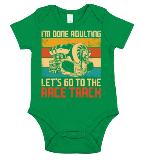 Drag Racing Race Car Retro Vintage Short Sleeve Baby One-Piece