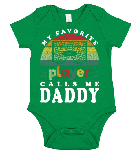 Favorite Hockey Player Calls Me Daddy Vintage Short Sleeve Baby One-Piece