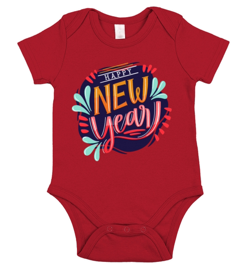 Happy New Year New Years Eve Short Sleeve Baby One-Piece