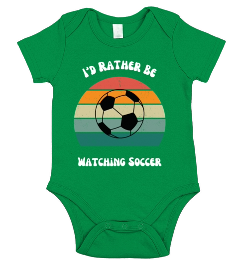 Id rather be watching soccer Short Sleeve Baby One-Piece