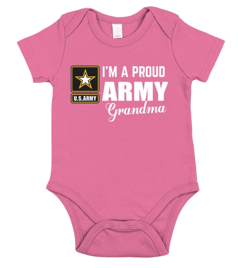 Im A Proud Army Grandma T-shirt Short Sleeve Baby One-Piece