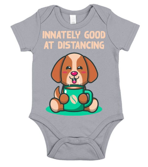 Innately Good at Distancing Introvert Pun Antisoci Short Sleeve Baby One-Piece