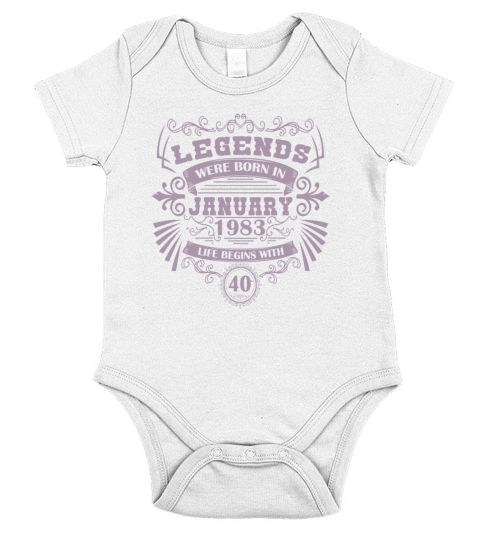 january 1983 birthday vintage Short Sleeve Baby One-Piece
