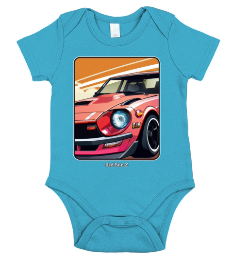 japan car - the Red Sun Z - JDM Short Sleeve Baby One-Piece