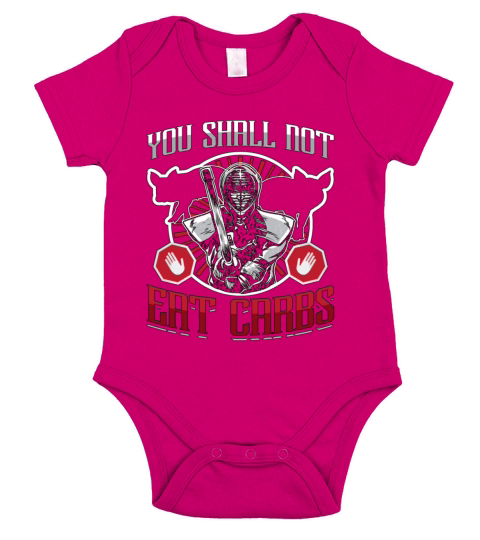 Low Carb Diet You Shall Not Eat No Carbs Nutrition Short Sleeve Baby One-Piece