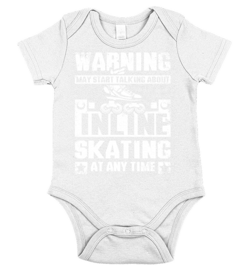 May start talking about inline skating at any time Short Sleeve Baby One-Piece
