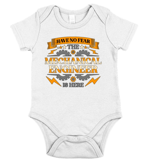Mechanical Engineering Have No Fear The Engineers Short Sleeve Baby One-Piece