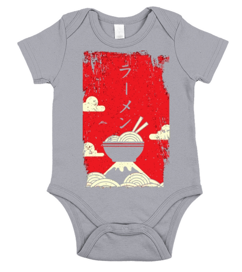 Ramen Noodles Japanese Vintage Short Sleeve Baby One-Piece