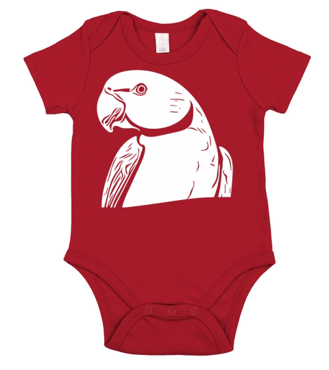 Ring-necked Parakeet Portrait Vintage Parrot Short Sleeve Baby One-Piece