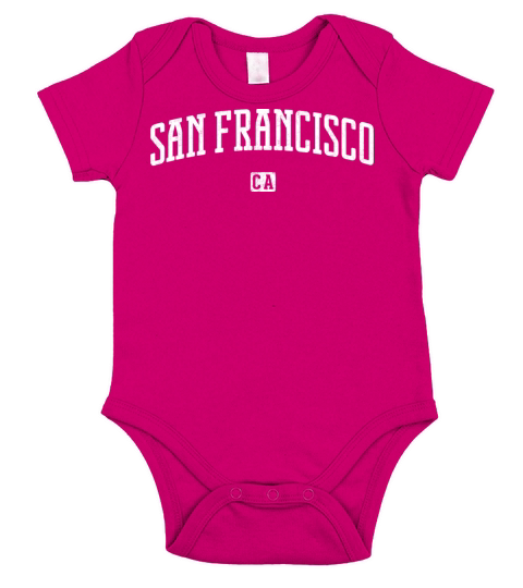 San Francisco California Vintage Short Sleeve Baby One-Piece