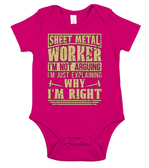 Sheet Metal Worker Im Not Arguing Im Fabricator Short Sleeve Baby One-Piece