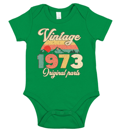 vintage 1973 funny 40th Birthday quote Short Sleeve Baby One-Piece