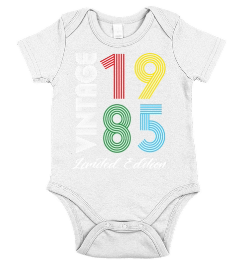 Vintage 1985 Vintage Birthday Retro Vintage Short Sleeve Baby One-Piece