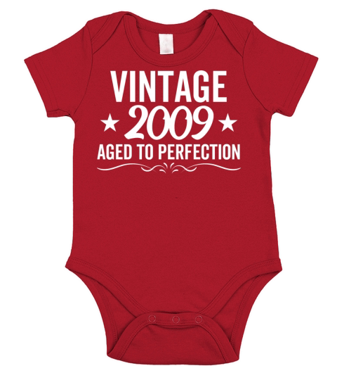 Vintage 2009 Aged To Perfection Short Sleeve Baby One-Piece