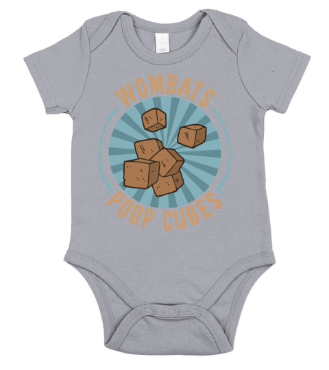 Wombats Poop Cubes For A Wombats Lover Short Sleeve Baby One-Piece