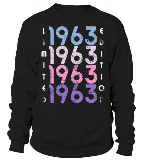 60 Years Vintage 1963 Retro 60th Birthday Sweatshirt Unisex