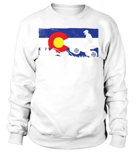 all terrain vehicles vintage colorado flag Sweatshirt Unisex