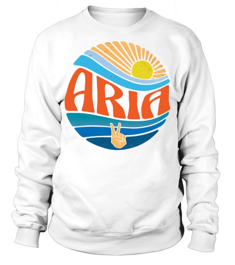 Aria Shirt Vintage Sunset Aria Groovy Tie Dye Sweatshirt Unisex
