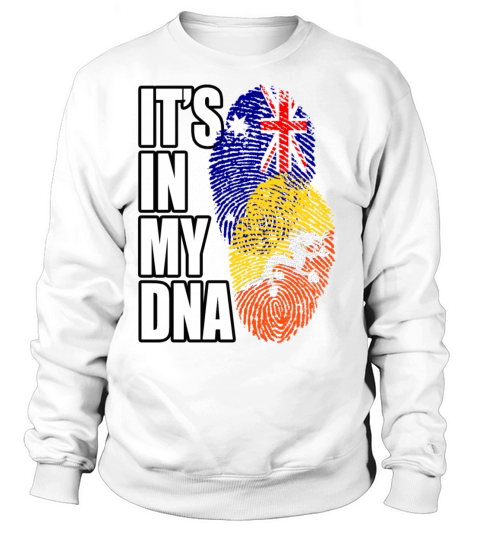 Bhutanese And Australian Mix Heritage DNA Flag Sweatshirt Unisex