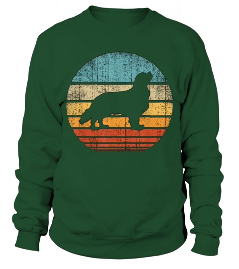Cavalier King Charles Spaniel Retro Vintage 70s Su Sweatshirt Unisex