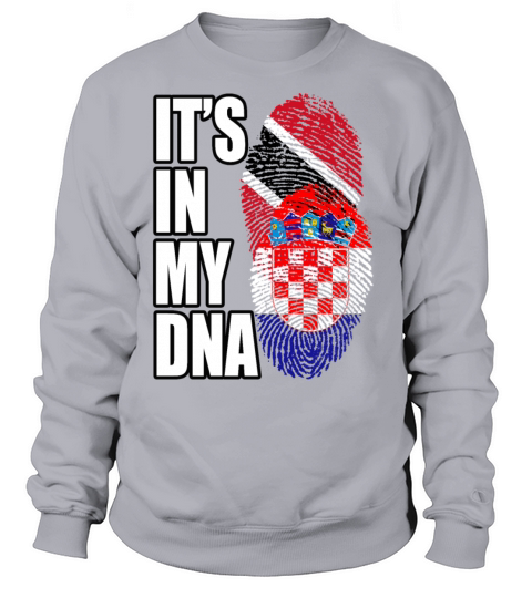 Croatian And Trinidad Tobago Mix Heritage DNA Flag Sweatshirt Unisex