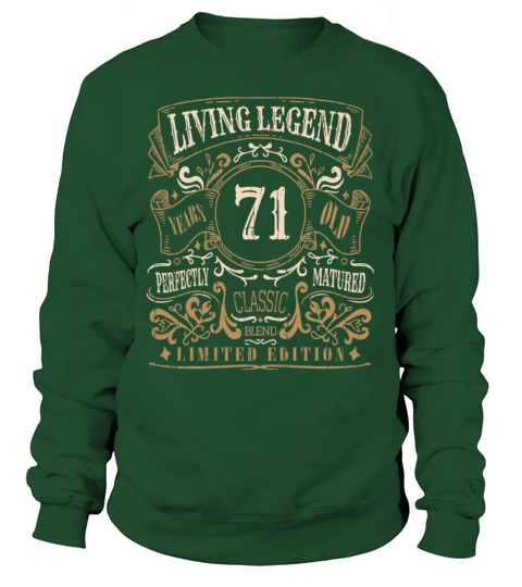 Retro Vintage Birth Whiskey Age 71 Years Old Sweatshirt Unisex