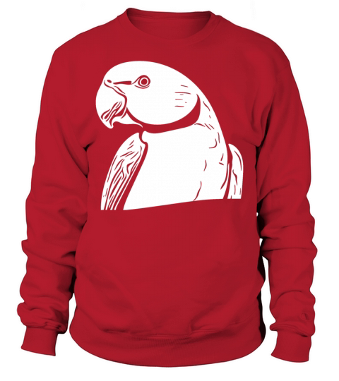 Ring-necked Parakeet Portrait Vintage Parrot Sweatshirt Unisex