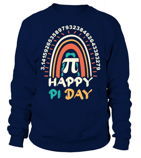 Vintage Pi Math Holiday Mathematics Groovy Pi Day Sweatshirt Unisex