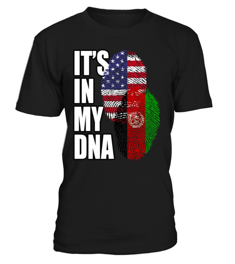 Afghan And American Mix Heritage DNA Flag T-Shirt Unisex