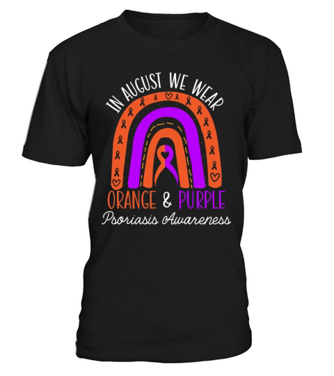 In August We Wear Orange And Purple Psoriasis T-Shirt Unisex