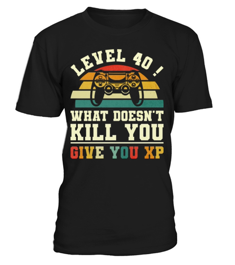Level 40 Xp 1982 40th Birthday Gamer T-Shirt Unisex