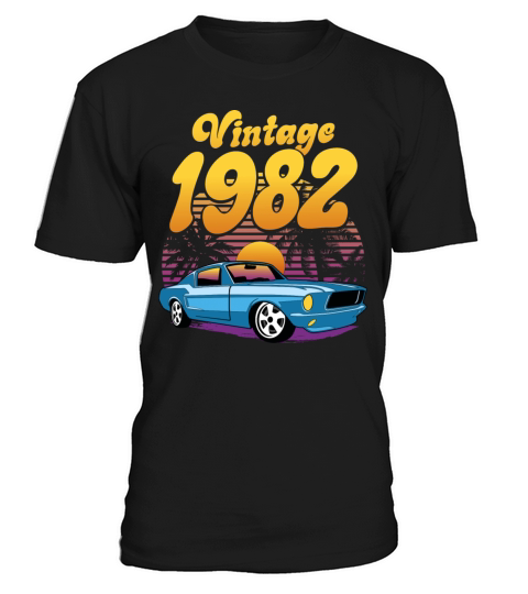 Retro Sunset With Car Vintage 40th Birthday T-Shirt Unisex