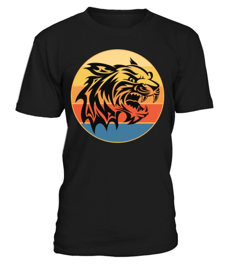 Tiger Big Cat Vintage Retro Sunset T-Shirt Unisex