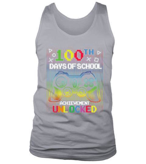 100th Day Of School For Teacher Student Video Game Tank Top Unisex